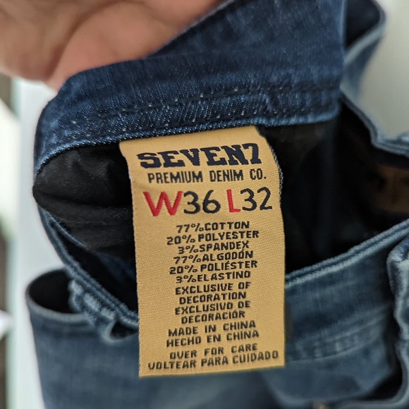 Seven7 Slim Straight Jeans 36x32 - Picture 4 of 4